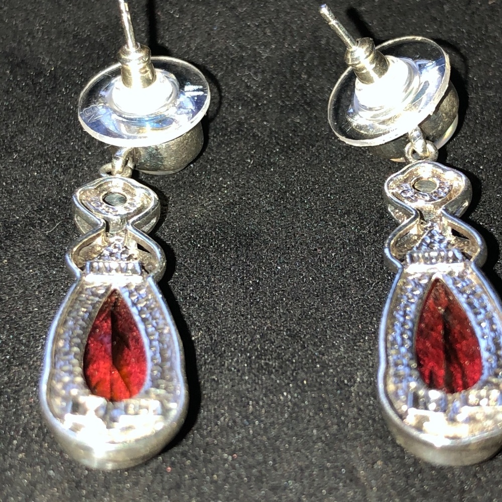 Nicky Butler WATERMELON QUARTZ & MOONSTONE Earring - Picture 7 of 8